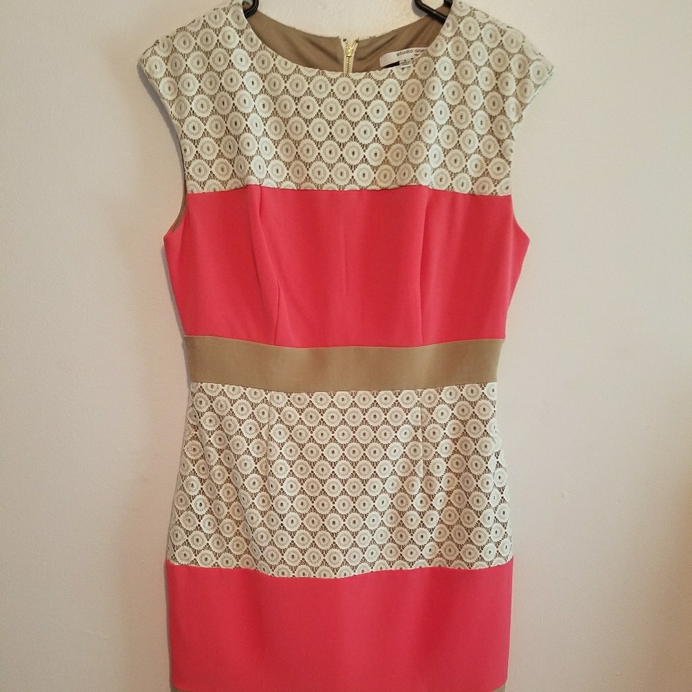 2 for $25 | Beautiful Lace & Hot Coral Dress!